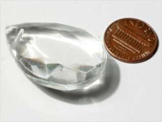   CZECH LAMP CHANDELIER TEAR DROP crystal glass PRISMS (1) 39 mm  