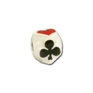  10mm Card Suits Ceramic Beads Jewelry