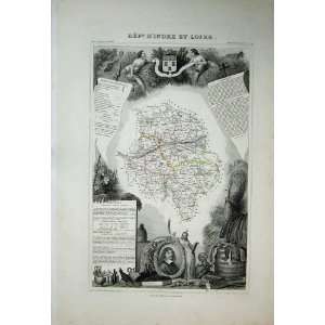   1845 Atlas National France Maps DIndre Et Loire Tours