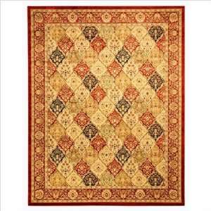  Panel Kerman Rug in Red Size 710 x 910