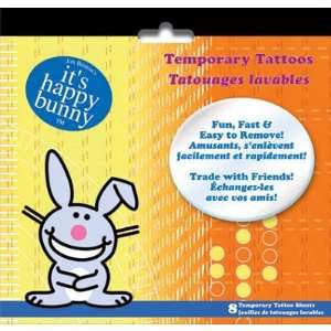  (6x6) Its Happy Bunny Temporary Tattoos