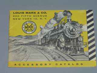 1958 LOUIS & MARX ACCESSORY CATALOG  