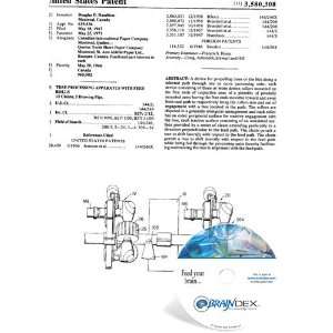  NEW Patent CD for TREE PROCESSING APPARATUS WITH FEED 