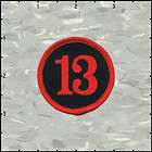 LUCKY NUMBER 13 EMBROIDERED EASY IRON ON PATCH #B  