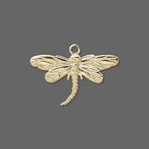 10 Wholesale Gold Dragonfly Charms Jewelry Scrapbooking  