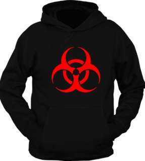 Biohazard Hazmat Hazard Symbol Pullover Hoodie T Shirt  