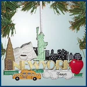 Personalized Christmas Ornaments   New York   Personalized with 