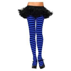   & Blue Striped Tights Gothic Punk Emo Club Lolita 