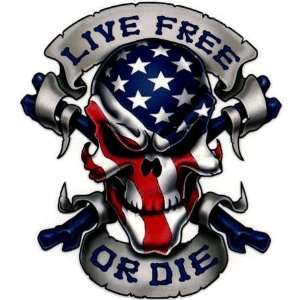  Live Free Or Die Skull Automotive
