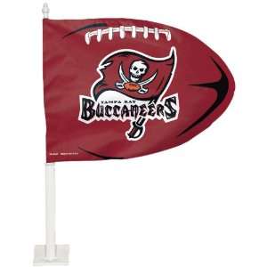  NFL Tampa Bay Buccaneers Football Shaped Car Flag Sports 