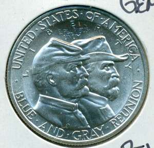   Gettysburg Commemorative Silver Half Dollar   GEM BU   NO MARKS  