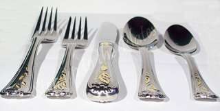 Lenox Golden Holiday Flatware 5 Piece Place Setting NEW  