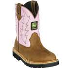 John Deere Girls Toddler Kids Pink Cowboy Waterproof Boots 2