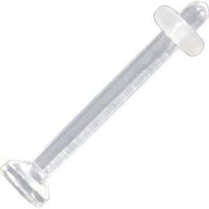  14 Gauge Straight Barbell Clear Retainer 5/8 Jewelry