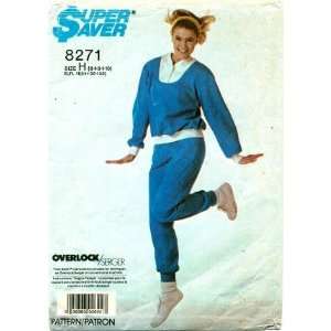  Simplicity 8271 Sewing Pattern Misses Knit Top Pants Jogging 