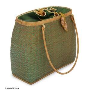  Bamboo handbag, Cinnamon Bouquet