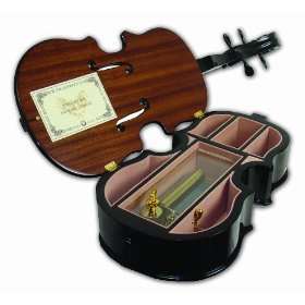 Extravagant Grand Violin Musical Jewelry Box With 50 Note  