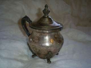 SILVERPLATE SUGAR BOWL   DOTTED CROWN SRS MARK  