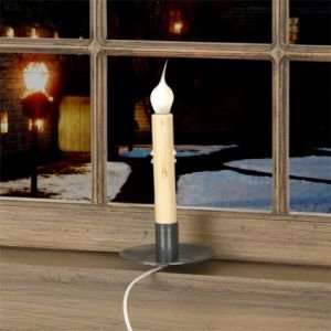  Window Candle Light w/Smooth Pan in Country Tin   Dusk to 