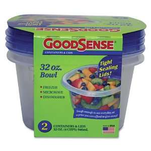 GoodSense Products   GoodSense   Storage Bowls and Lids, 32 oz, Clear 