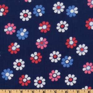   Corduroy Daisies Navy Fabric By The Yard Arts, Crafts & Sewing