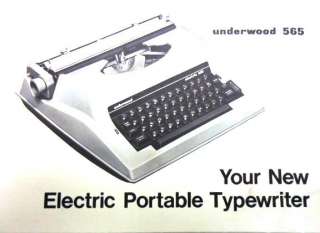 Underwood Electric Portable Typewriter 565  