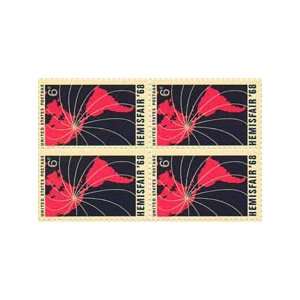 Map of North and South America Set of 4 X 6 Cent Us Postage Stamps 