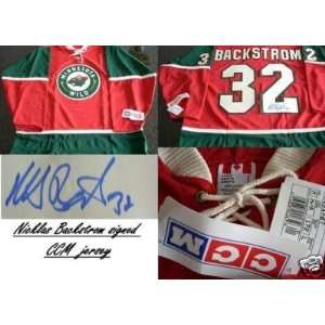 Niklas Backstrom Autographed Jersey   Proof  Sports 