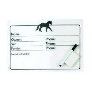  Horse Info Stall Plaque w  Dry Erase Pen Sports 