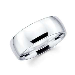   COMFORT FIT wedding Band Ring Plain style 8 mm Jewelers Mart Jewelry