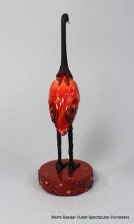   Jean Boggio Crane red SM red with GIFT included Franz porcelain  