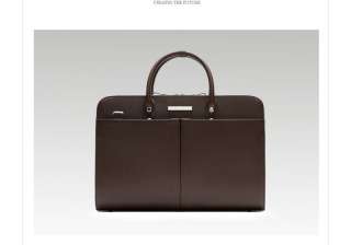   PU Leather Shoulder Messenger Crossbody Briefcase Bag M030 Black Brown