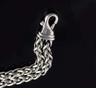 David Yurman Mens Cable Double Wheat Chain 8 Bracelet  