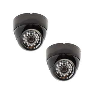  Dome Infrared CCTV Security Indoor Camera w/ Power Adapters 