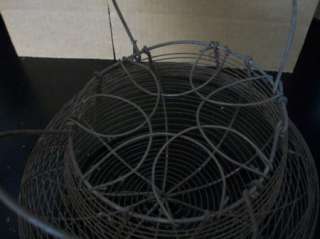 Vintage Rustic Wire Egg Basket  