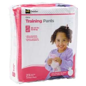    DG Toddler Girls Training Pants   Size 3T/4T   23 pack Baby