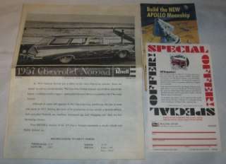 Revell 1/25 57 Chevy Nomad Plastic Model Kit # H 1260 copyright 1968 
