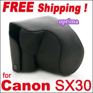 PU Leather Case Bag for Canon PowerShot SX30 IS 14.1 MP  