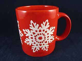 Waechtersbach White Snowflake Red Coffee Mug Germany EC  