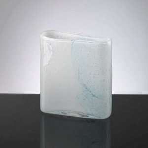 Cyan Lighting 02171 Medium Arizona Freestyle Vase, Cyan Blue and White 