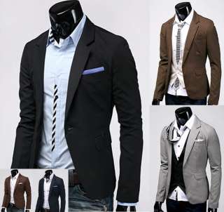 Mens Casual & Dress Slim Fit One Button Blazer Jackets Coats (US Size 