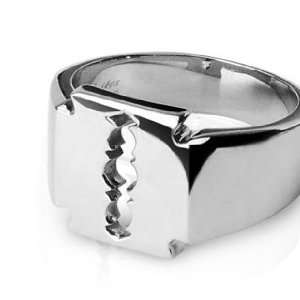   Surgical Stainless Steel Rings/Razor Blade Design   Size10 Jewelry