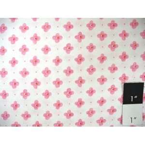 Hallmark ABCs and 123s Flower Dots Pink Fabric By Yd  