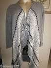 gray cascade drape front lane bryant cardigan sweater size 1x