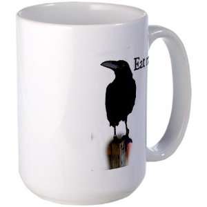  Eat Crow Raven Large Mug by  
