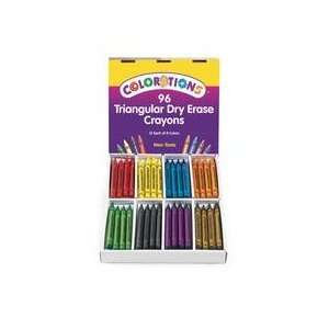  Colorations Non Roll Dry Erase Crayon Classroom Pack   Set 