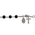    Rosary Bracelet   Black Onyx Beads & Sterling Silver Rosary