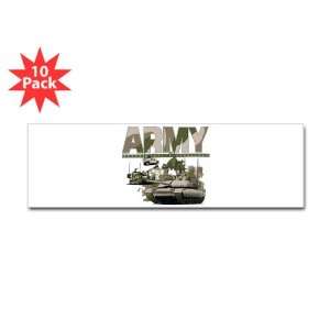 Bumper Sticker (10 Pack) US Army with Hummer Helicopter Soldiers and 