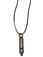 FALLING WHISTLES   Bronze whistle necklace