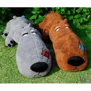  Big Nose Dog Beagle Toy Doll Pillow 35inch Long(gray 